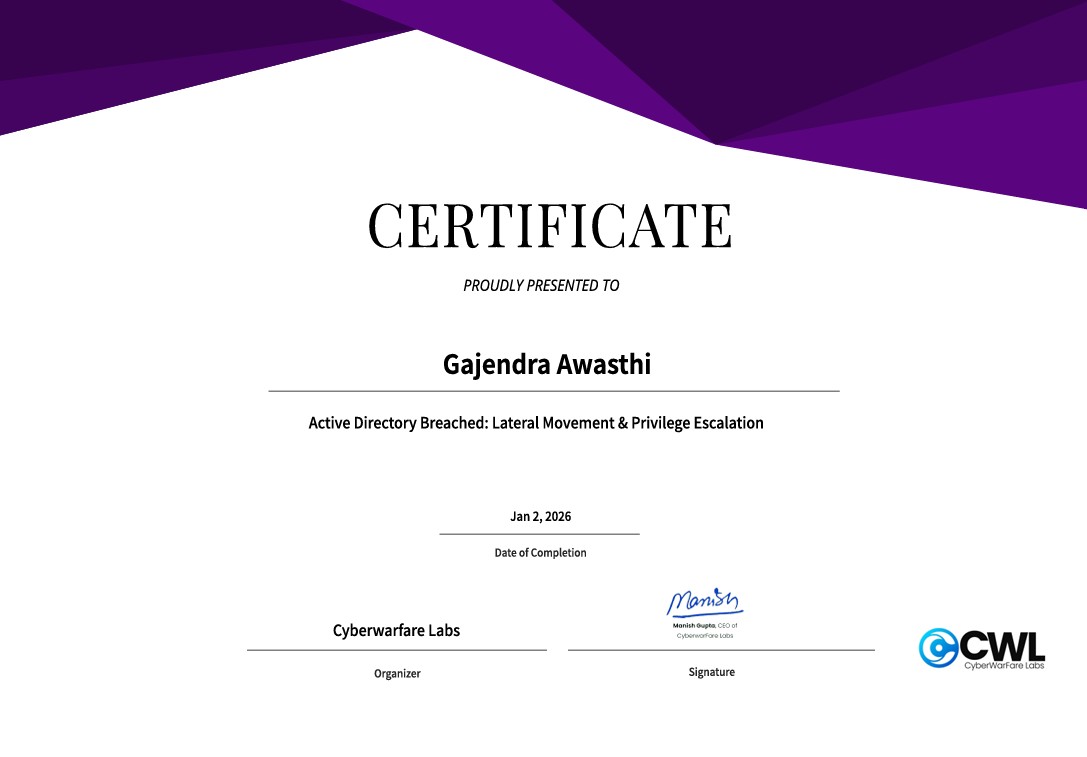 Technology Workshop Certificate